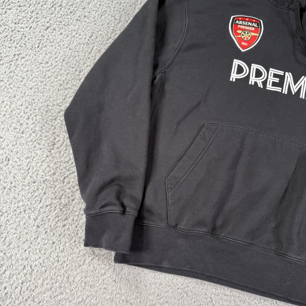 Arsenal Hoodie Mens Medium Black Soccer Pullover Nike 2021 Football Sweatshirt‎ - Picture 4 of 15